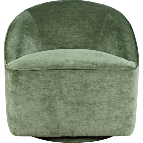 Lulu Swivel Accent Chair in Forest Green Chenille Fabric